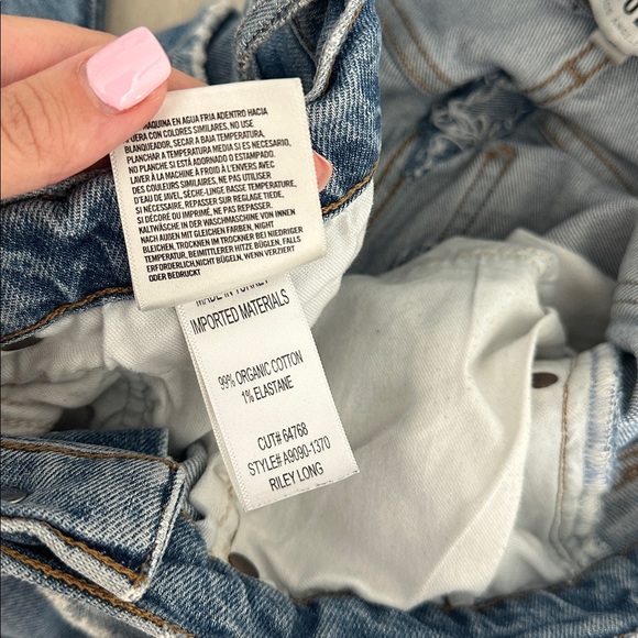 AGOLDE Riley Long 100% cotton blue jeans size 27 - Picture 4 of 6